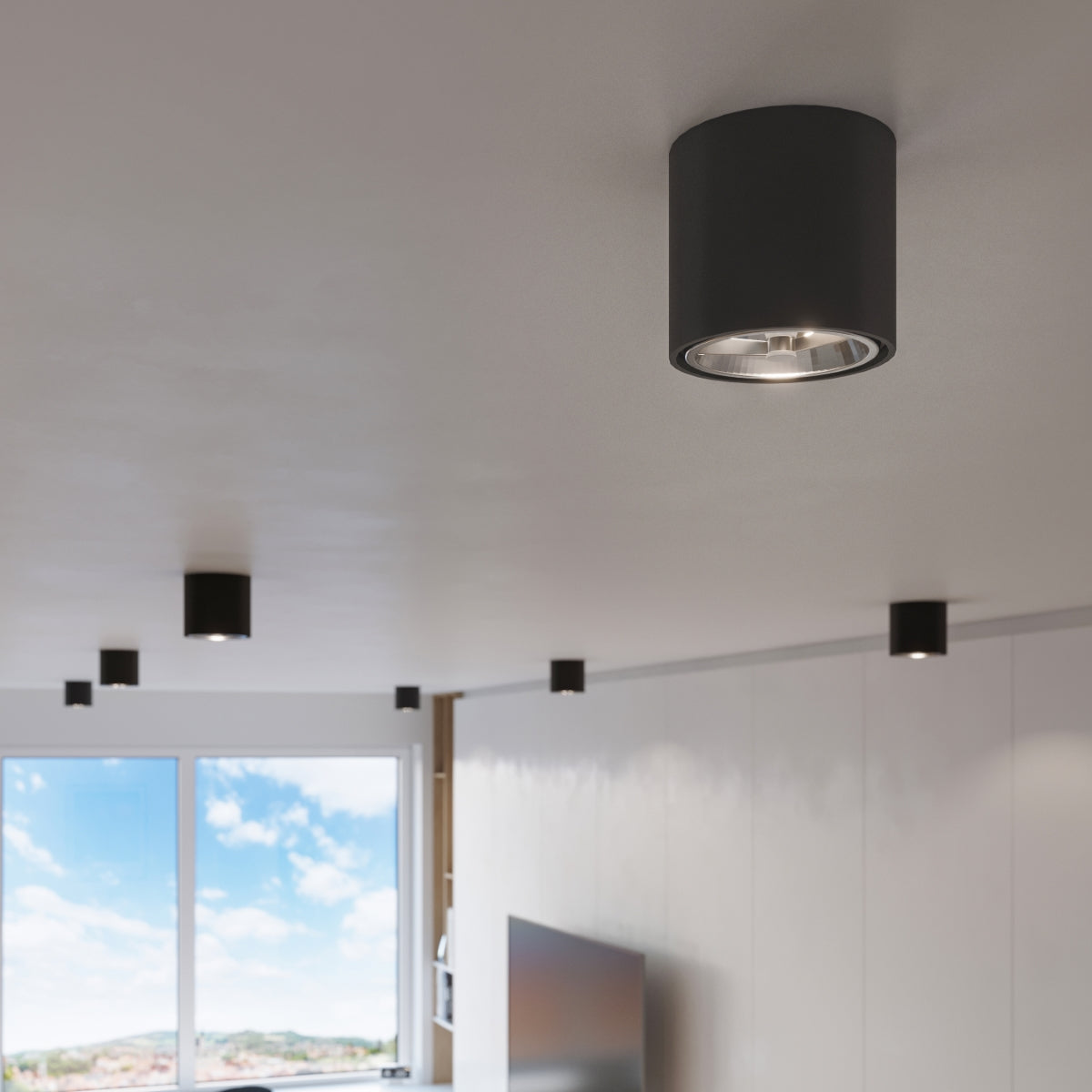 Ceiling lamp TIUBE black