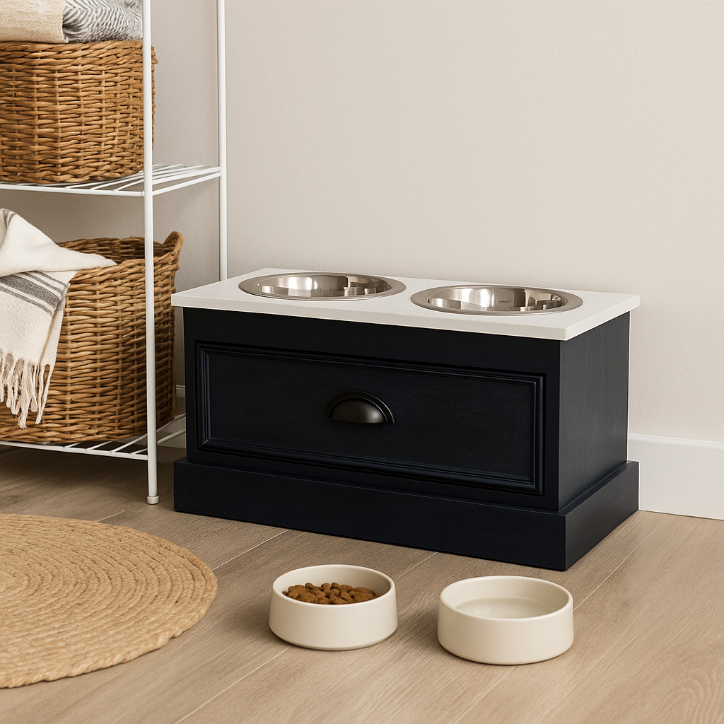 Contour Collection Pet Feeder Table – Raised Dog & Cat Bowl Stand UK