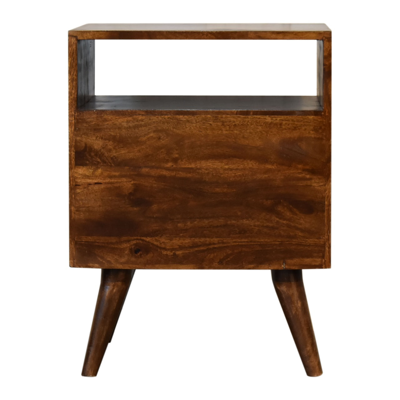 Classic Chestnut Bedside Table – Handcrafted Solid Wood Furniture | Iris Design Collective