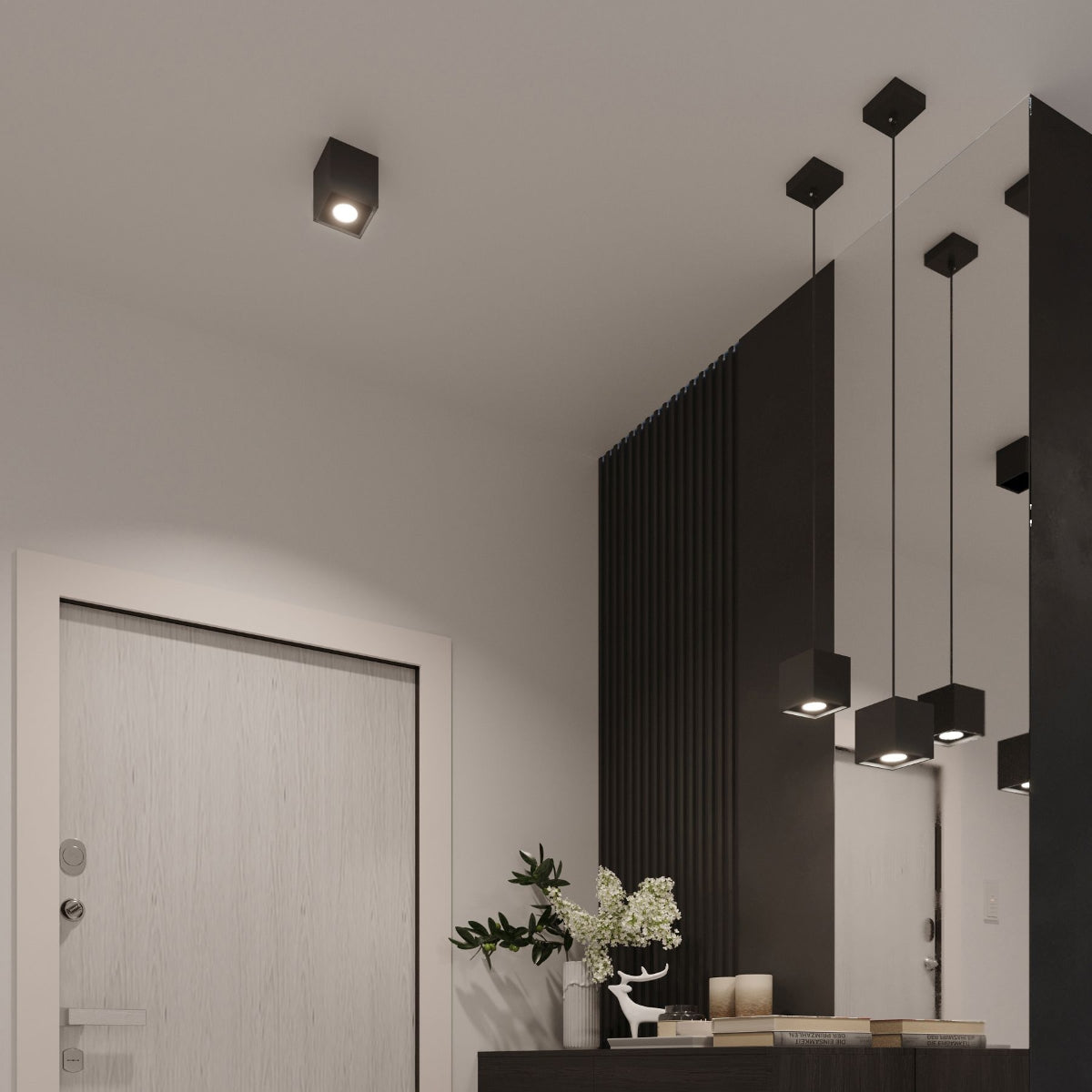 Wall lamp QUAD 1 black