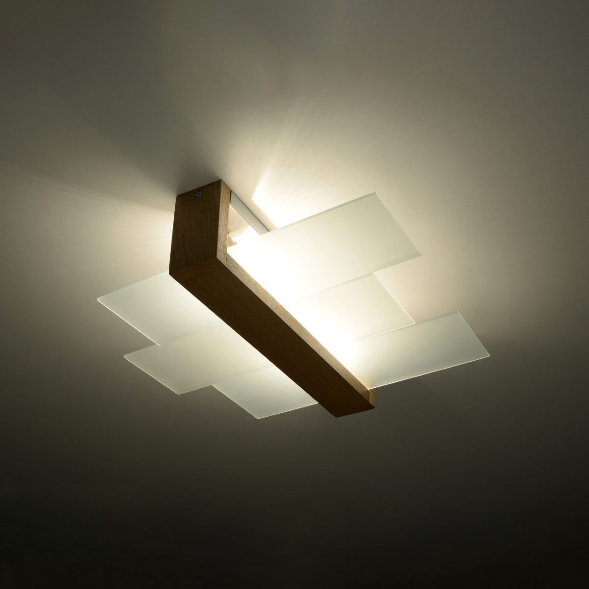 Ceiling lamp FENIKS 2 natural wood