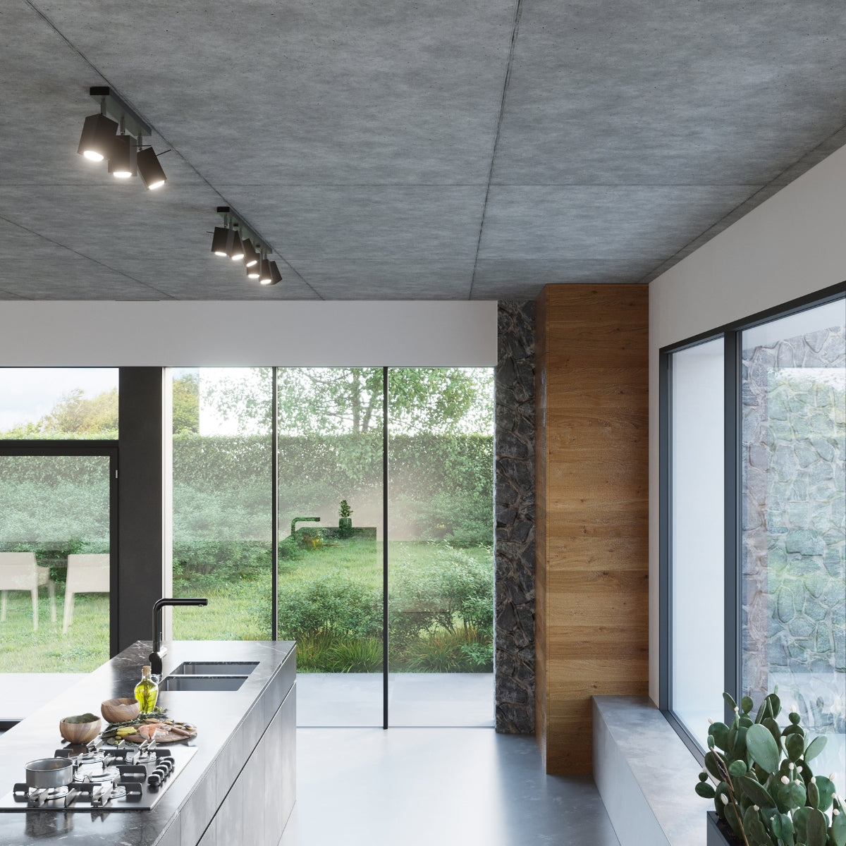 Ceiling lamp MERIDA 4 black