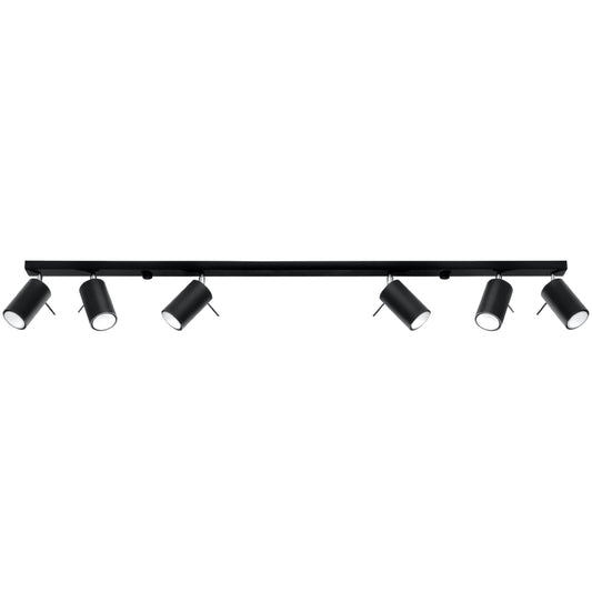 Ceiling lamp RING 6L black