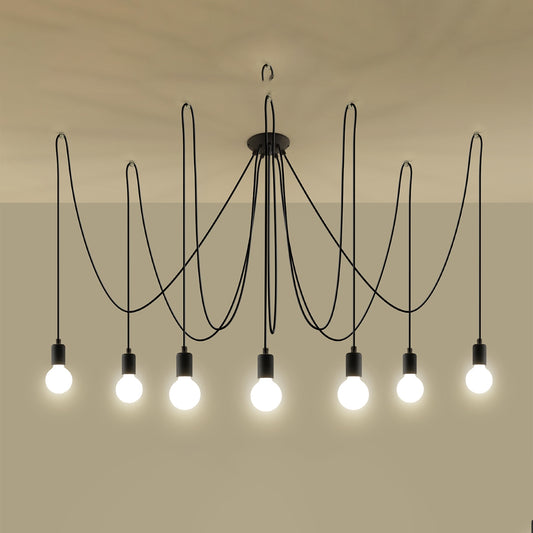 Chandelier EDISON 7 black