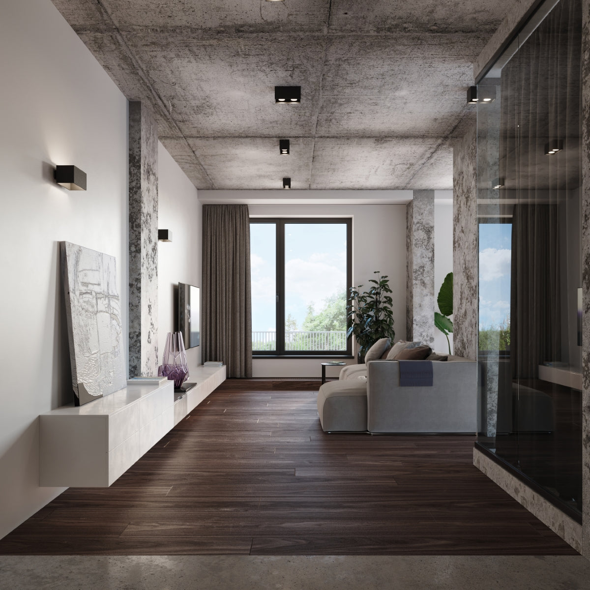 Ceiling lamp QUAD black