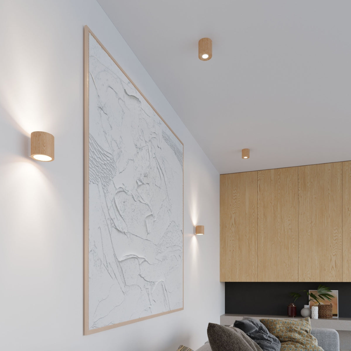 Wall lamp ORBIS natural wood