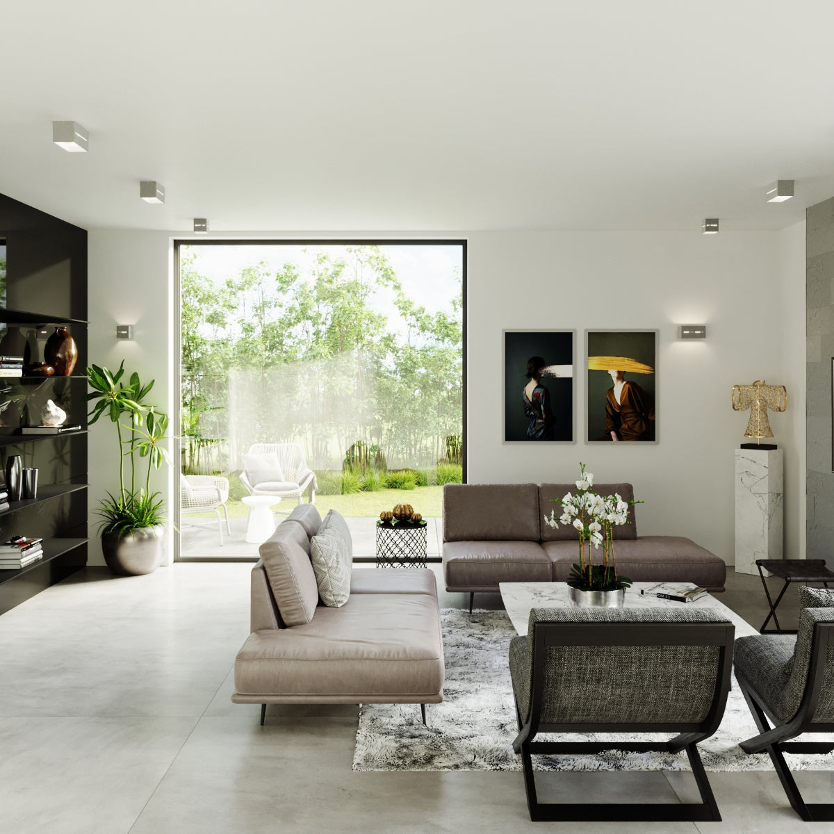 Wall lamp LOBO MAXI grey