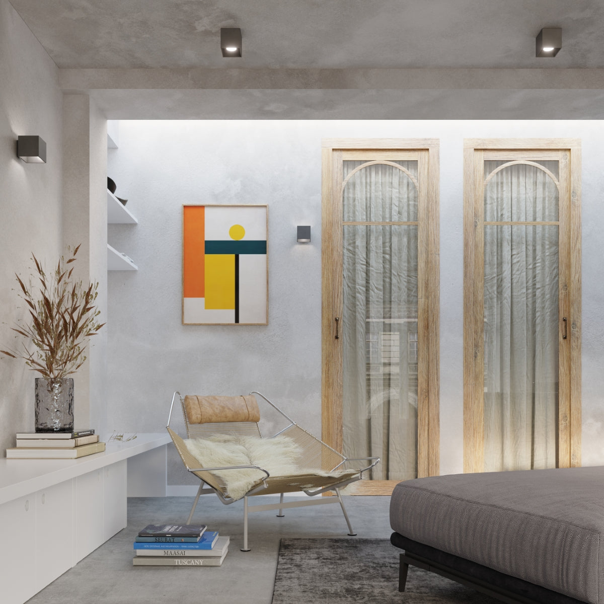 Wall lamp QUAD 1 anthracite