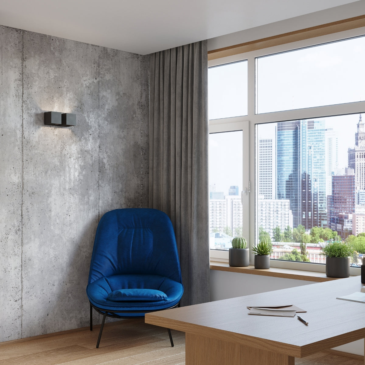 Wall lamp QUAD 2 black