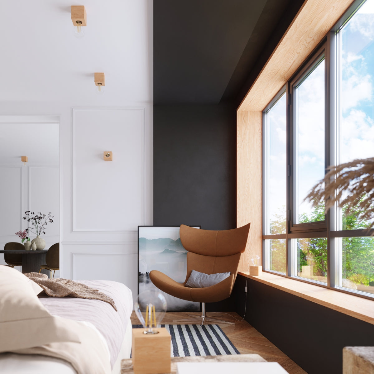 Ceiling lamp ARIZ natural wood