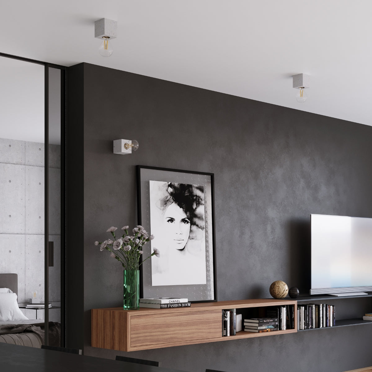 Ceiling lamp ARIZ concrete