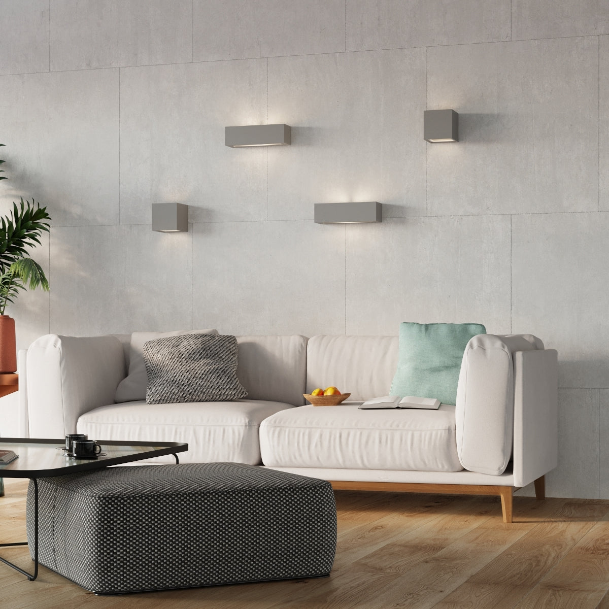 Wall lamp ceramic VEGA grey