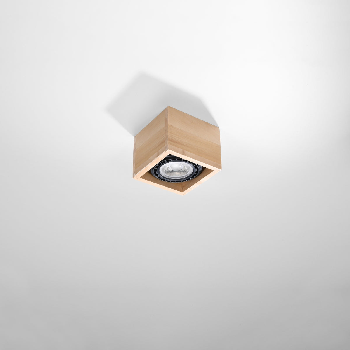 Ceiling lamp QUATRO 1 natural wood
