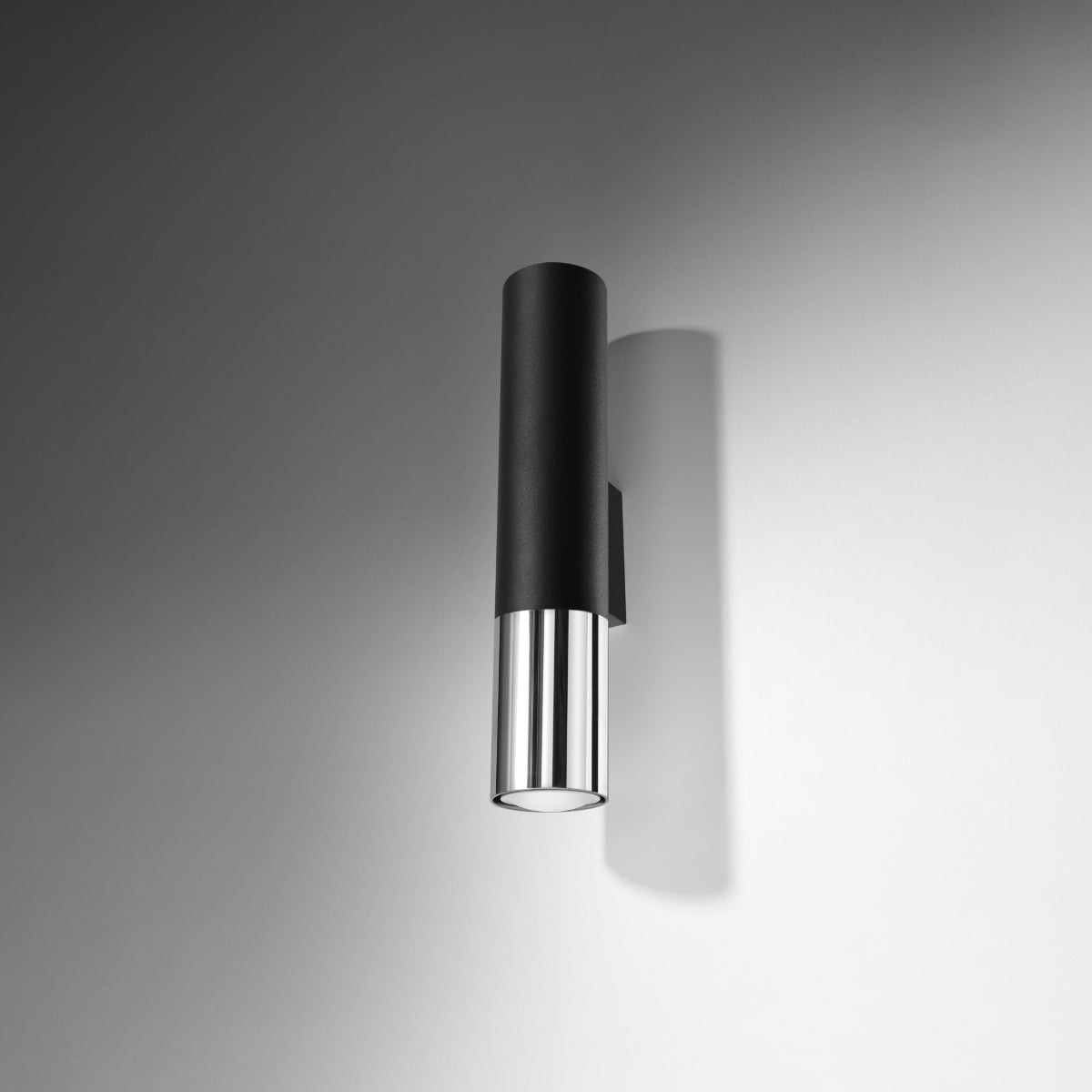 Wall lamp LOOPEZ black/chrome