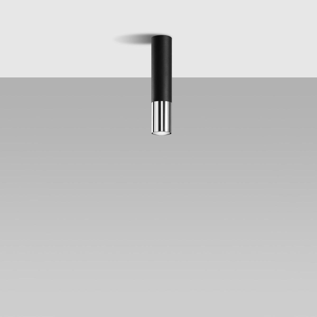 Ceiling lamp LOOPEZ black/chrome