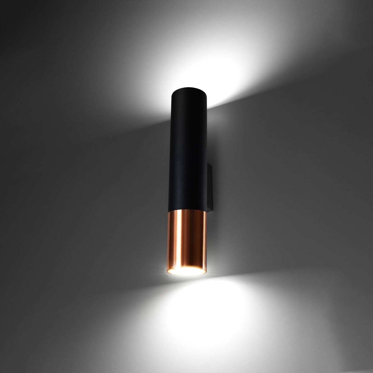 Wall lamp LOOPEZ black/copper