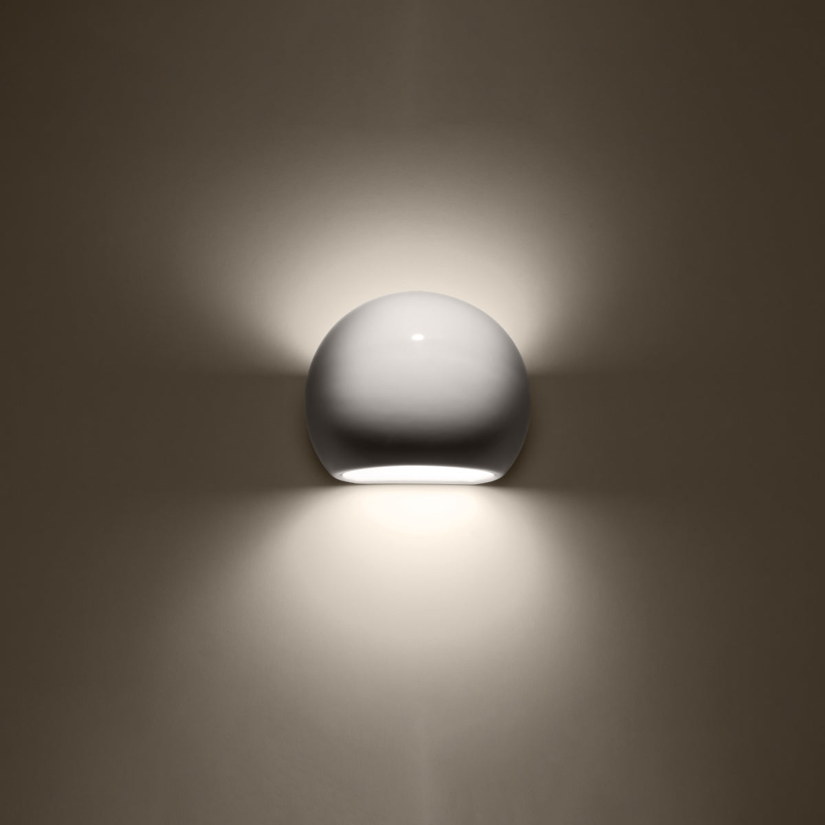 Varnished wall lamp GLOBE white gloss