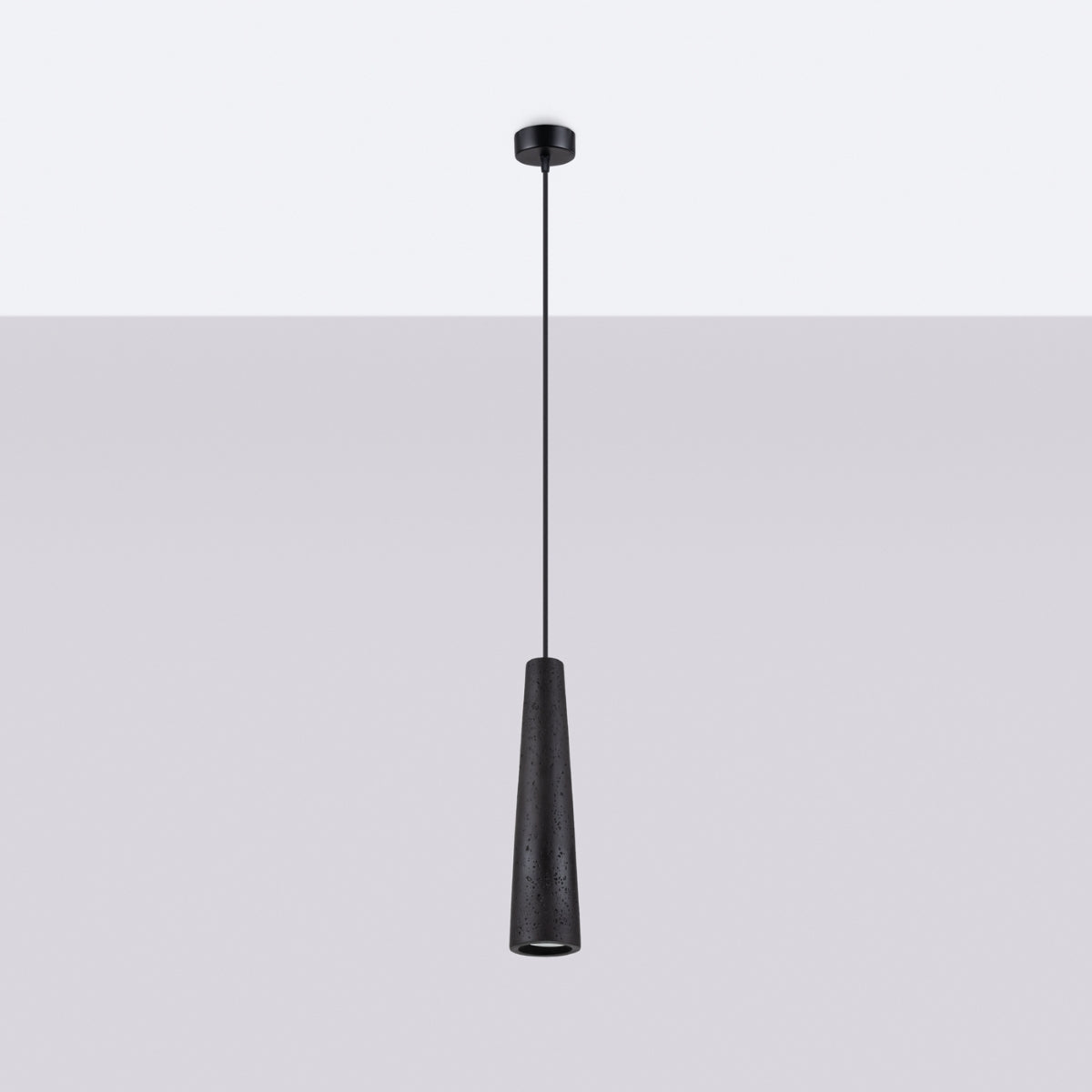 Pendant lamp ELECTRA black concrete