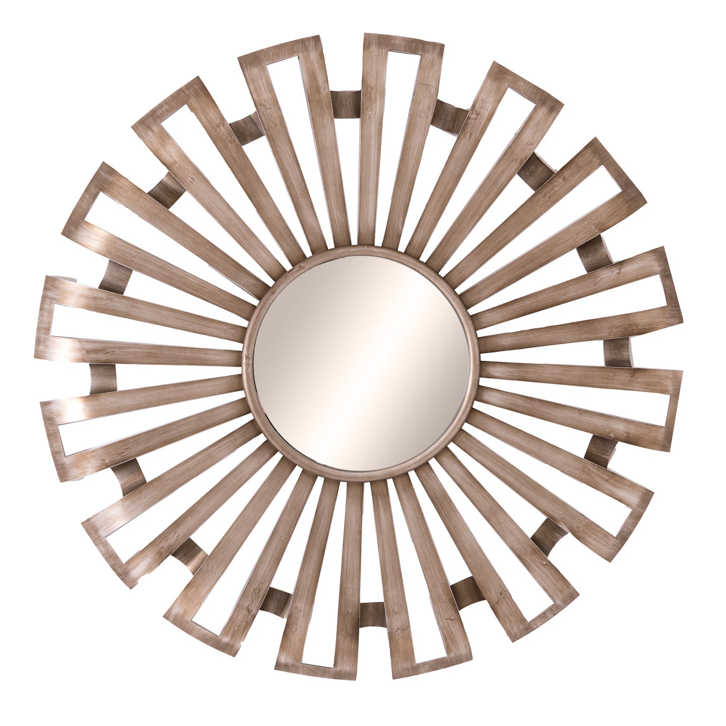 Evi Antique Silver Sunburst Mirror – Designer Statement Wall Mirror UK