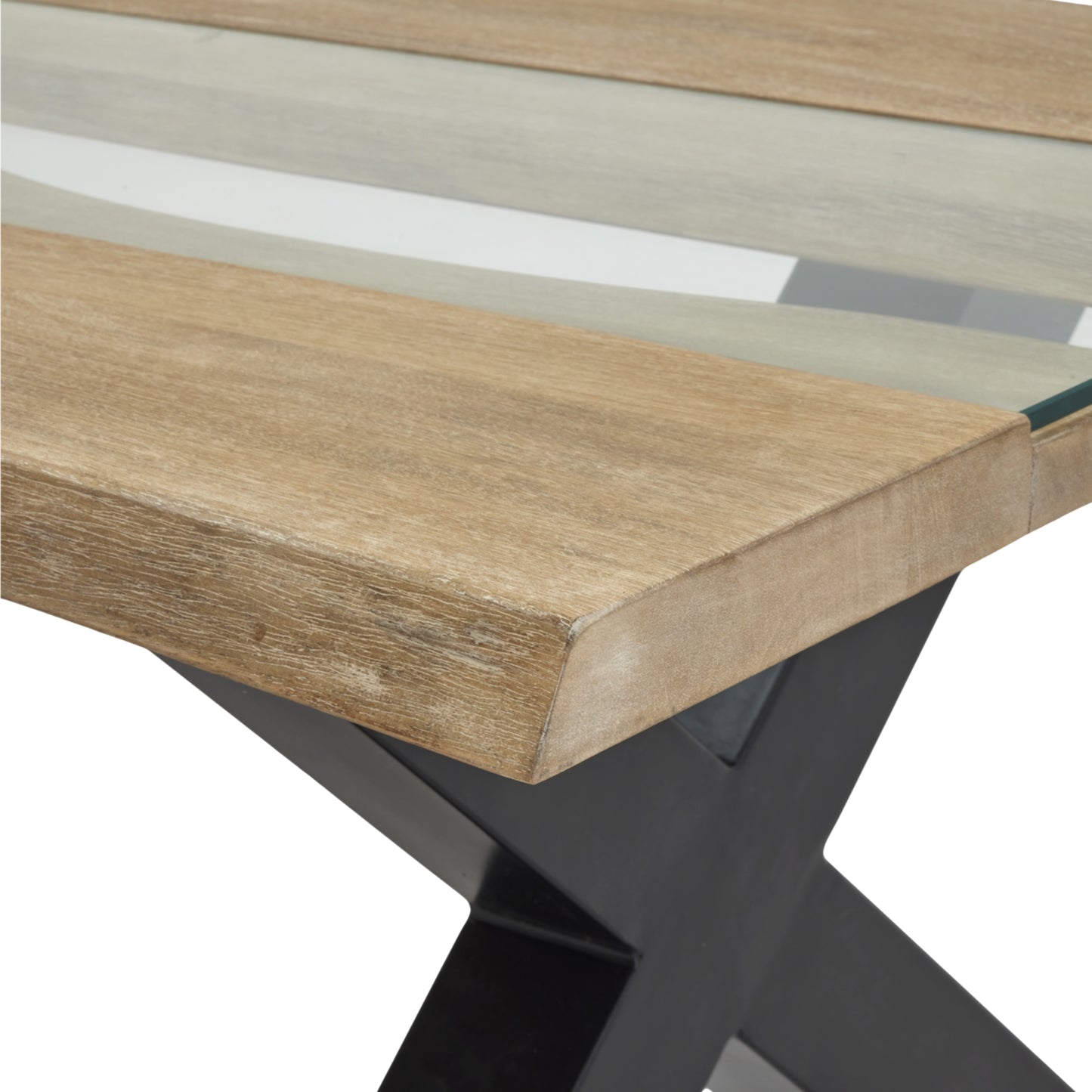 Live Edge Collection Light Acacia River Coffee Table – Solid Wood Designer Furniture UK