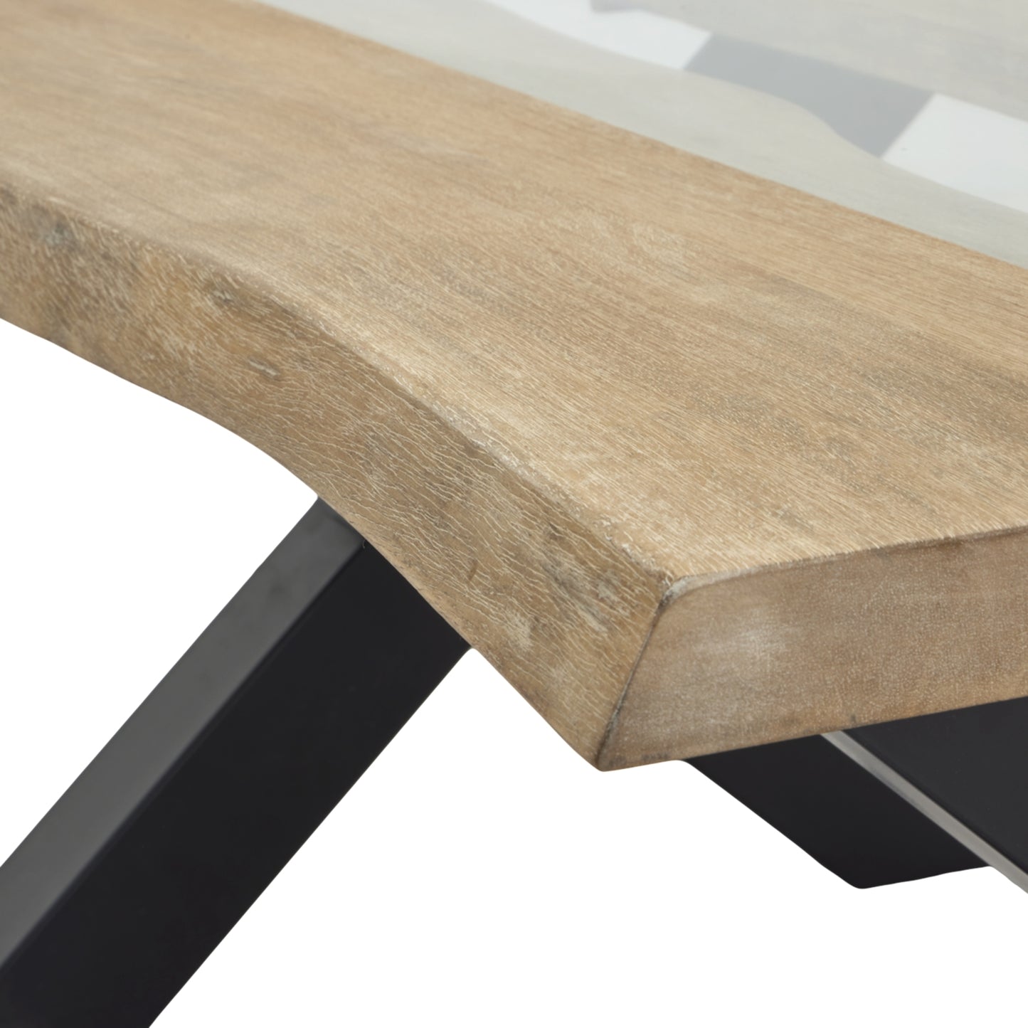 Live Edge Collection Light Acacia River Coffee Table – Solid Wood Designer Furniture UK