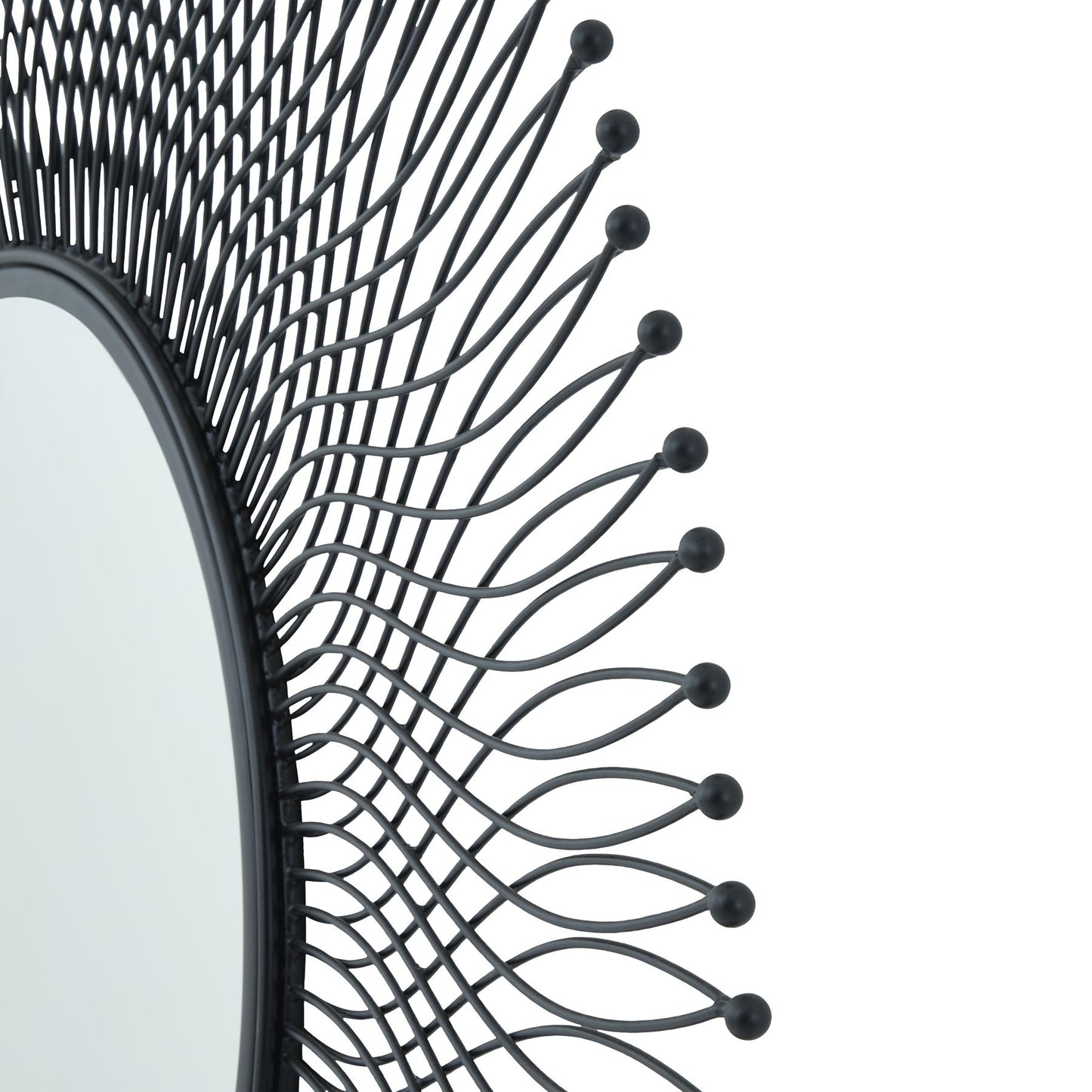 Rio Black Large Wire Mirror - Modern Statement Wall Accent