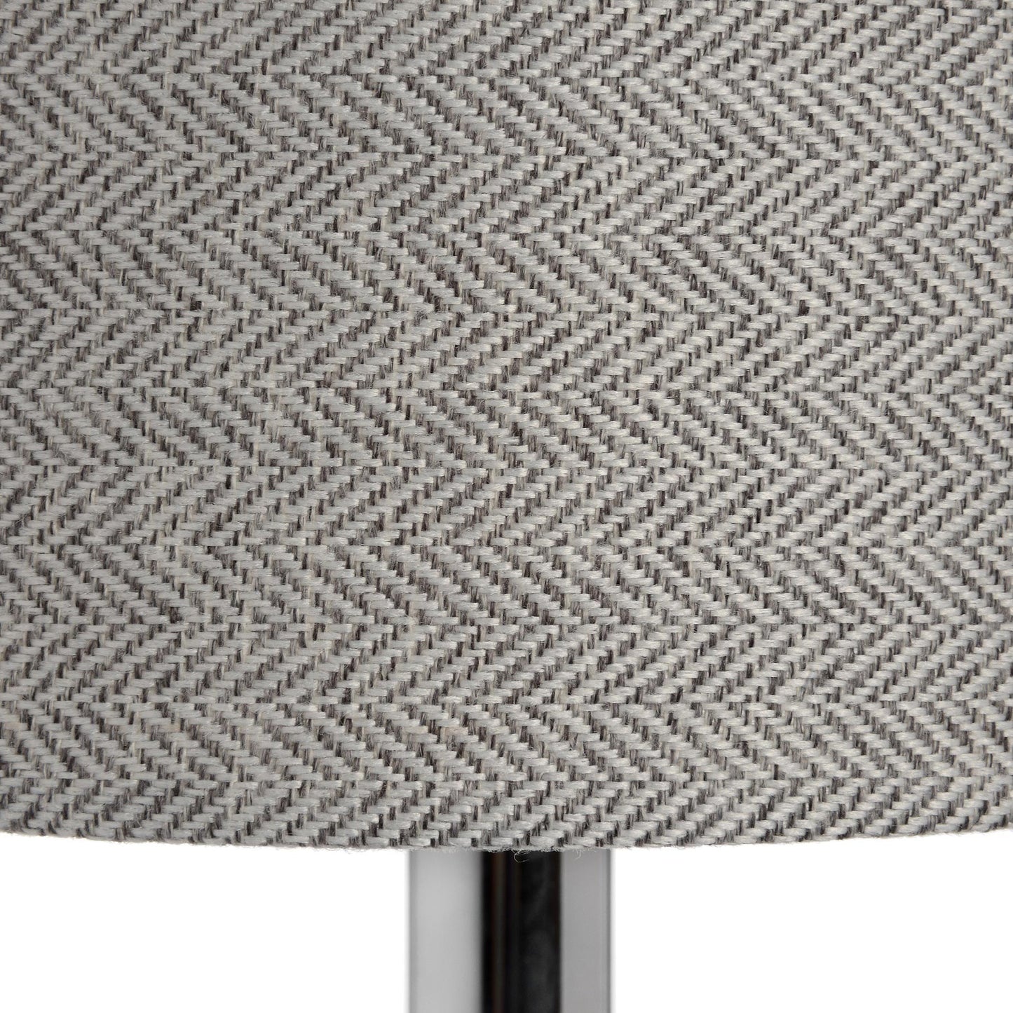 Milan Chrome Table Lamp with Grey Shade – Modern Designer Lighting UK