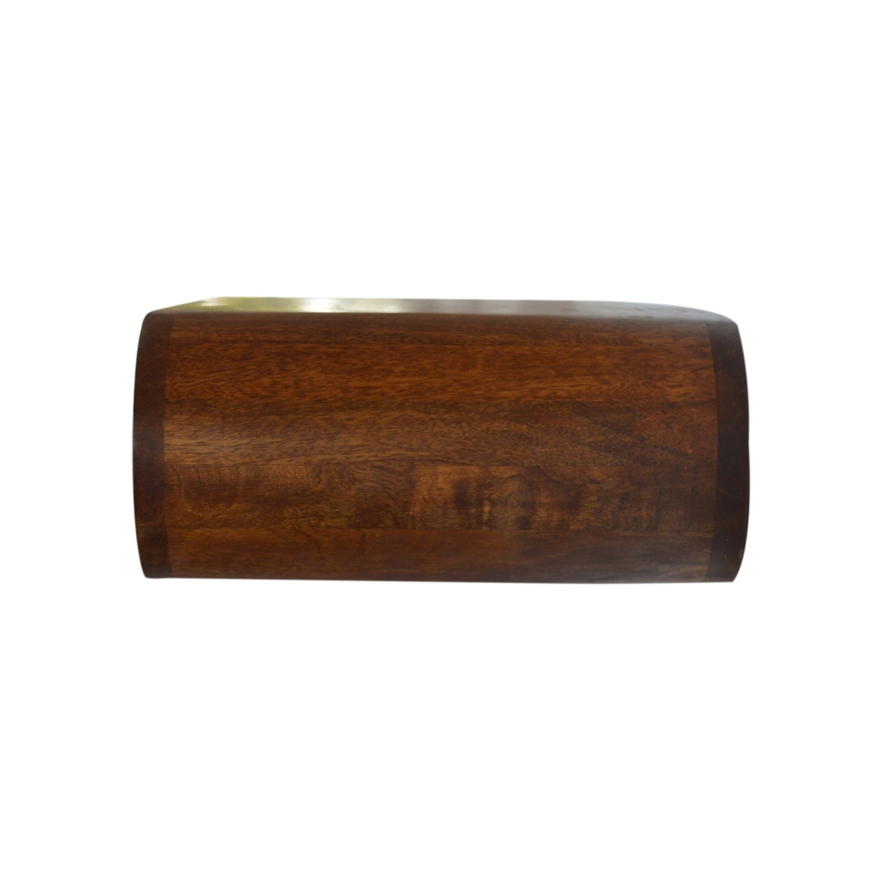 Wall Mounted Round Chestnut Bedside Table – Handcrafted Floating Wood Shelf | Iris Design Collective