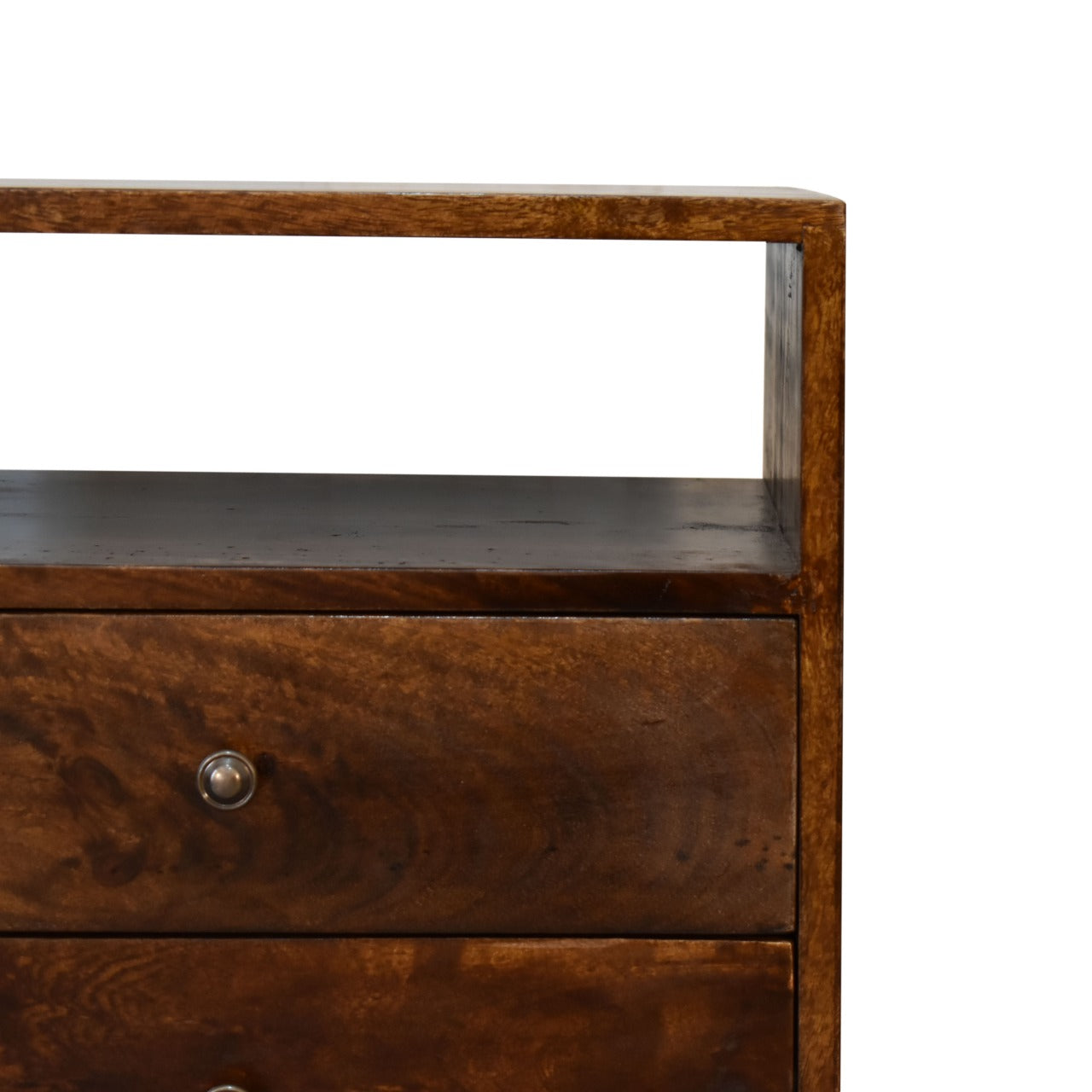 Classic Chestnut Bedside Table – Handcrafted Solid Wood Furniture | Iris Design Collective