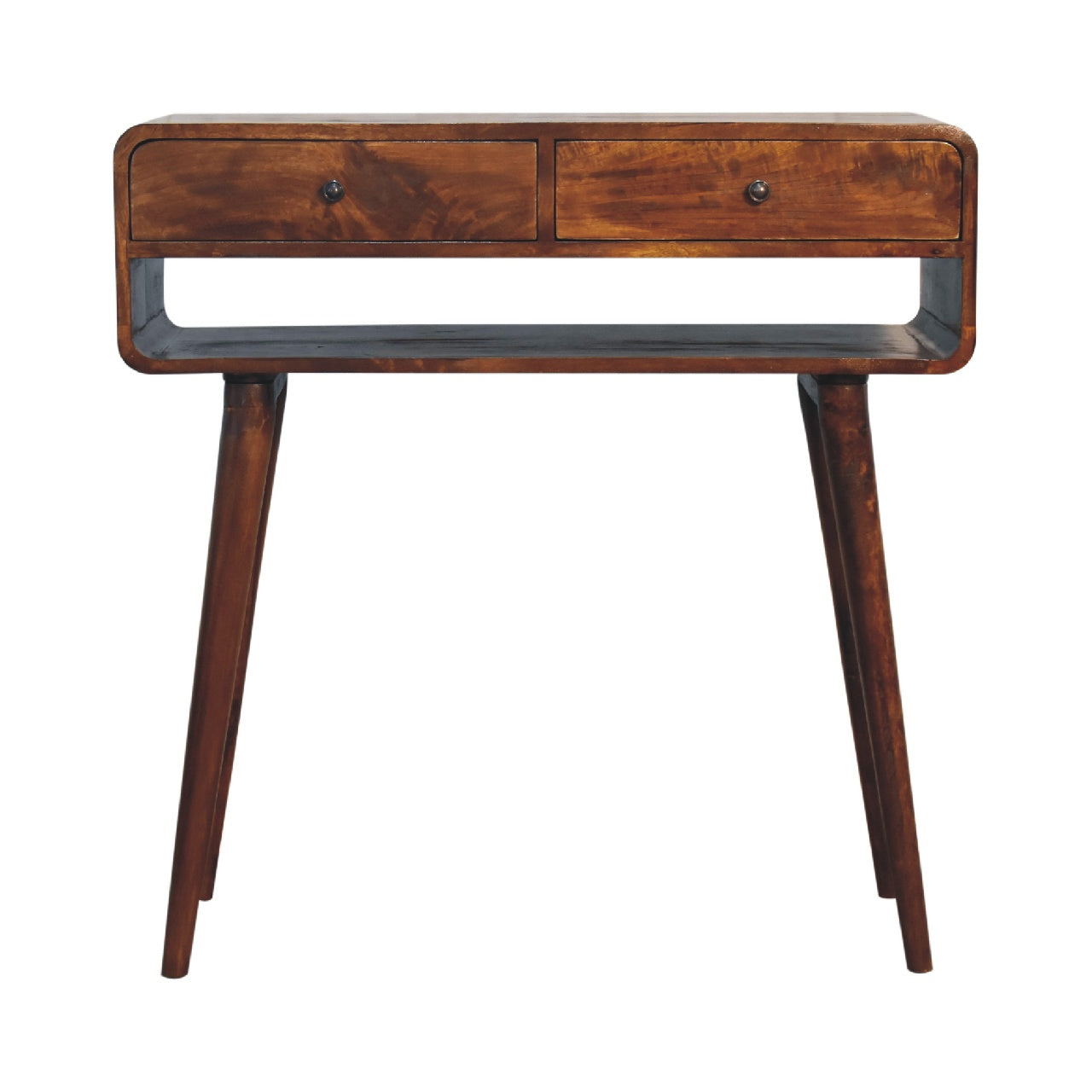 Sonata Chestnut Console Table – Handcrafted Solid Wood Hallway Table | Iris Design Collective