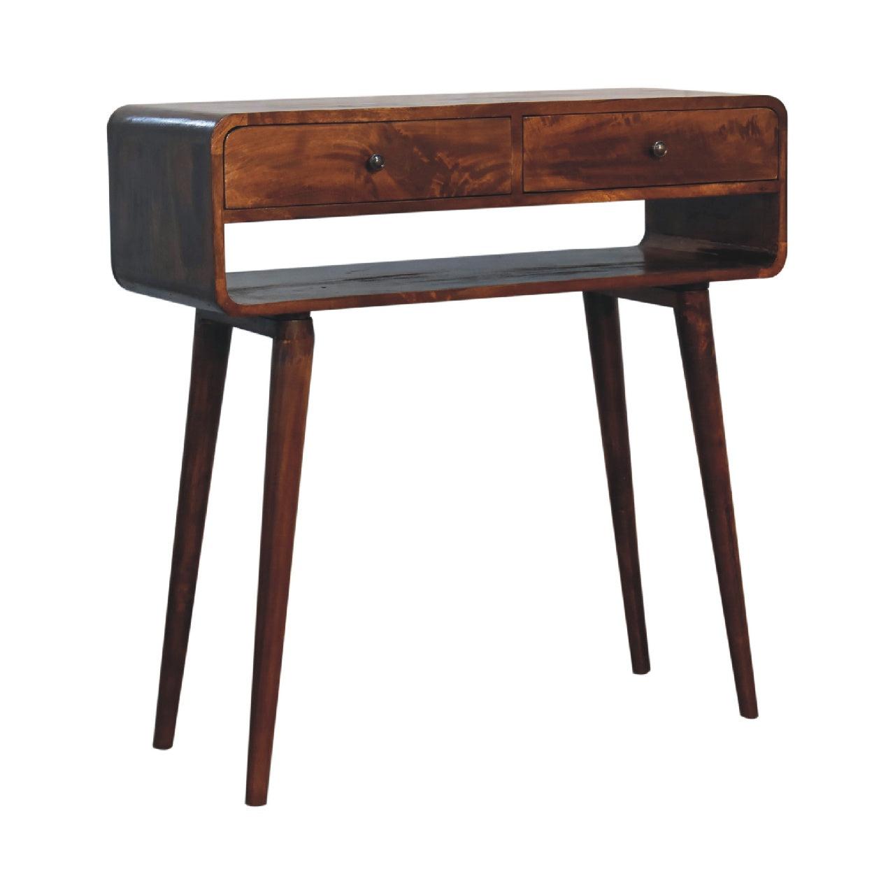 Sonata Chestnut Console Table – Handcrafted Solid Wood Hallway Table | Iris Design Collective