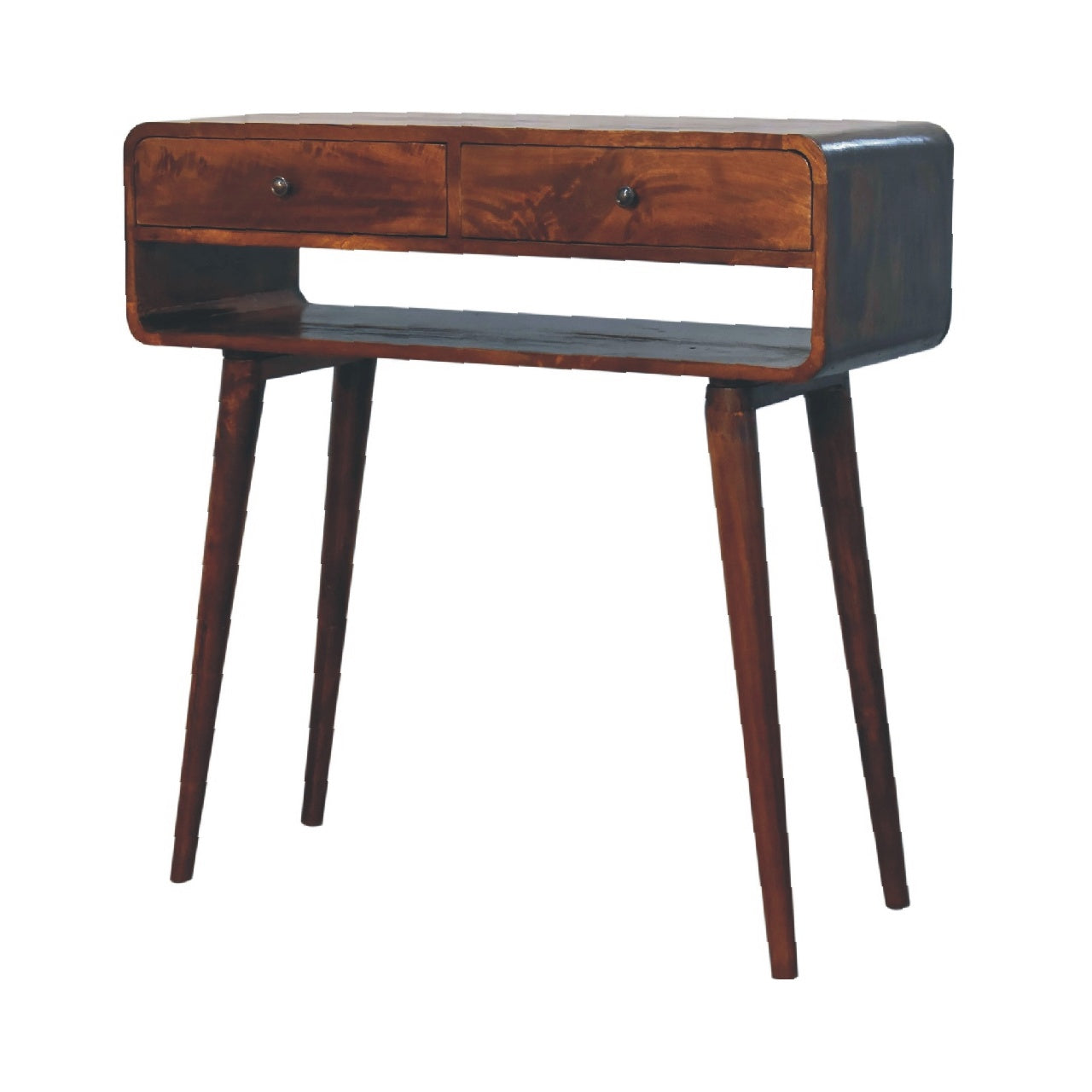 Sonata Chestnut Console Table – Handcrafted Solid Wood Hallway Table | Iris Design Collective