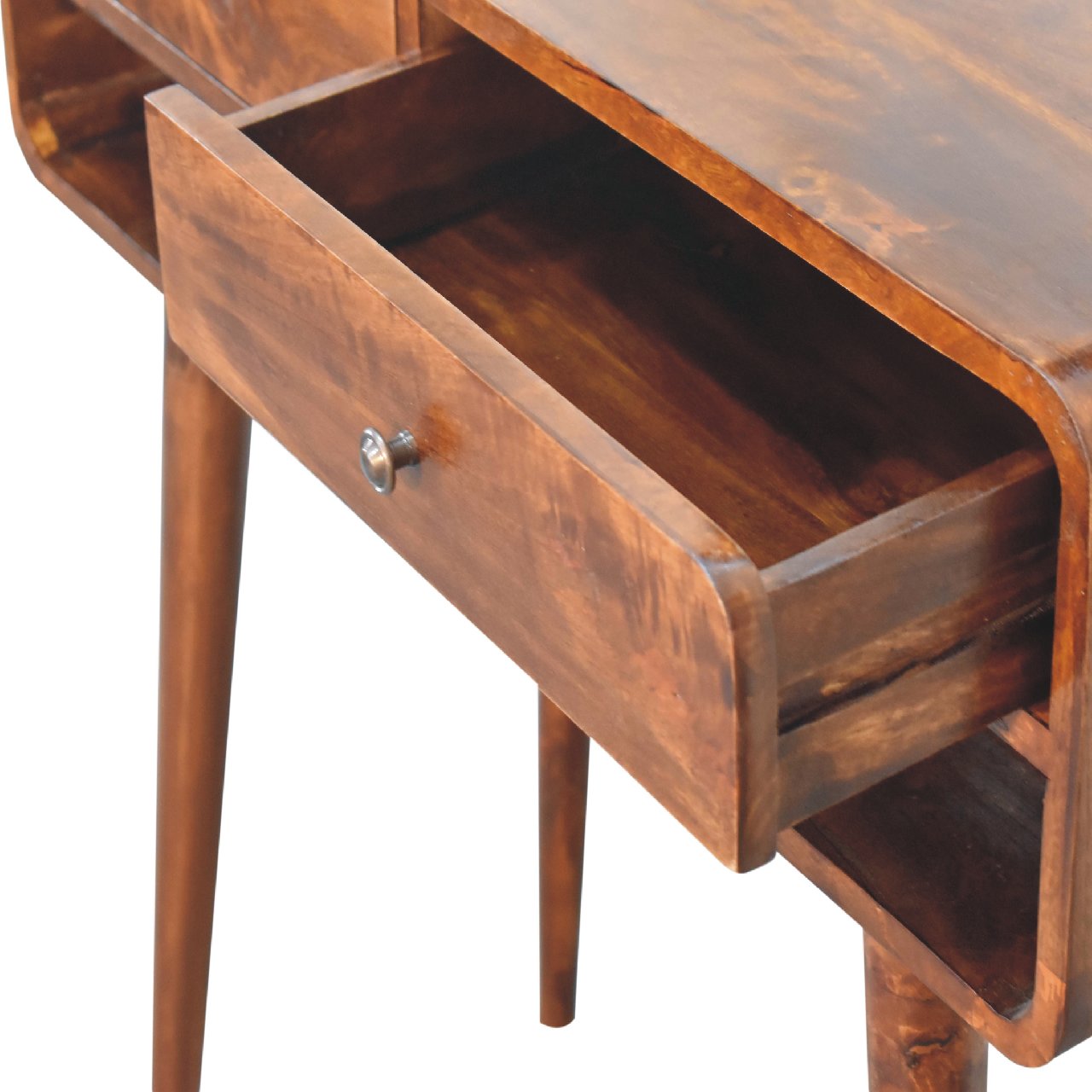Sonata Chestnut Console Table – Handcrafted Solid Wood Hallway Table | Iris Design Collective