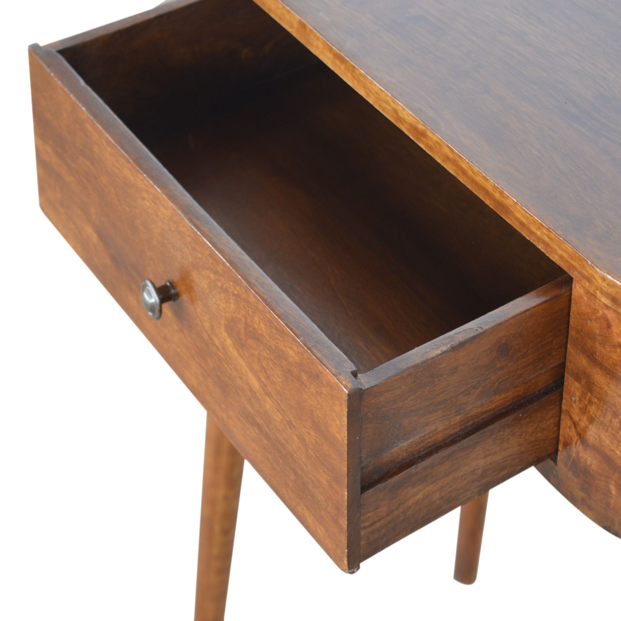 Mini Classic Chestnut Bedside Table – Handcrafted Solid Wood Furniture | Iris Design Collective